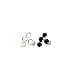 Orecchini piccoli in argento e smalto