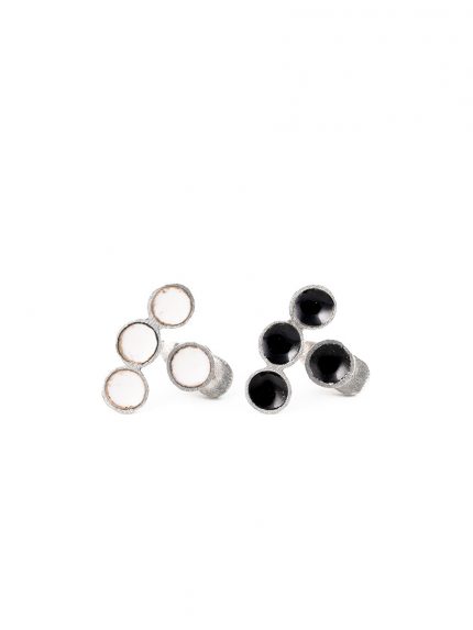 Orecchini piccoli in argento e smalto